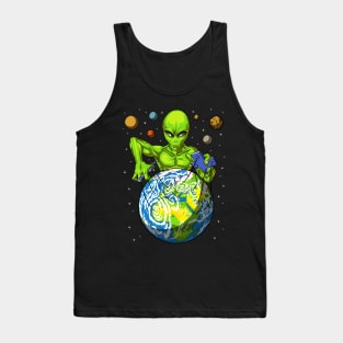 Space Alien Puppeteer Tank Top